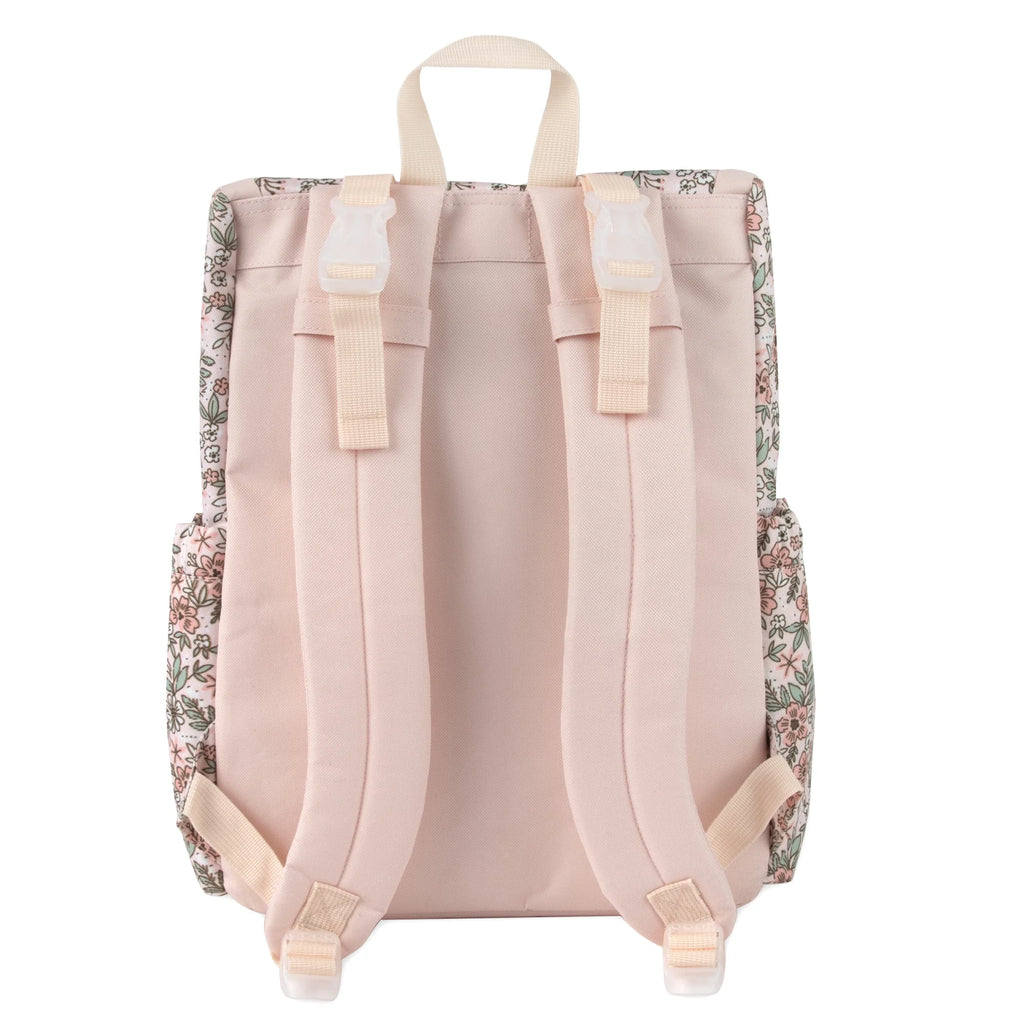 Baby Essentials 2 Piece Baby Diaper Backpack with Stroller Straps and Matching Changing Pad in Floral Taupe