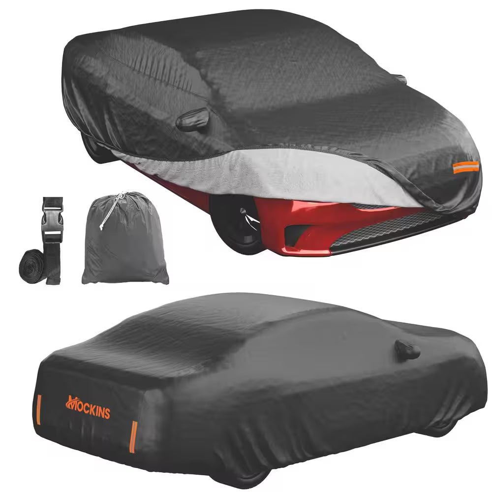 190 In. X 75 In. X 47 In. Extra Thick PVC Cotton Lined Heavy-Duty Sedan Car Cover