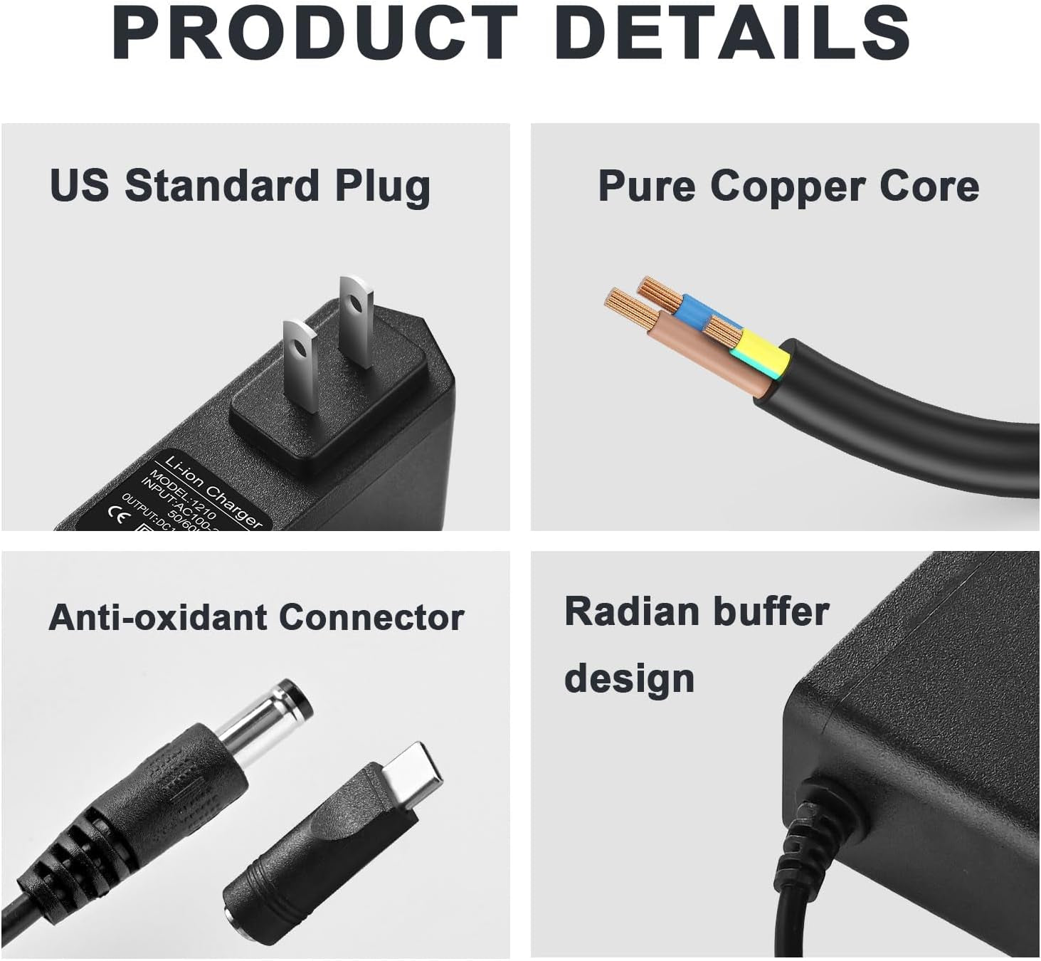 12V Charger AC/DC Power Cord for Everstart Maxx Jump Starte Battery Charger Compatible with AVAPOW Ever Start Max J7CCE J7CE 800A 800 Peak Amps Battery Car Jump Starter