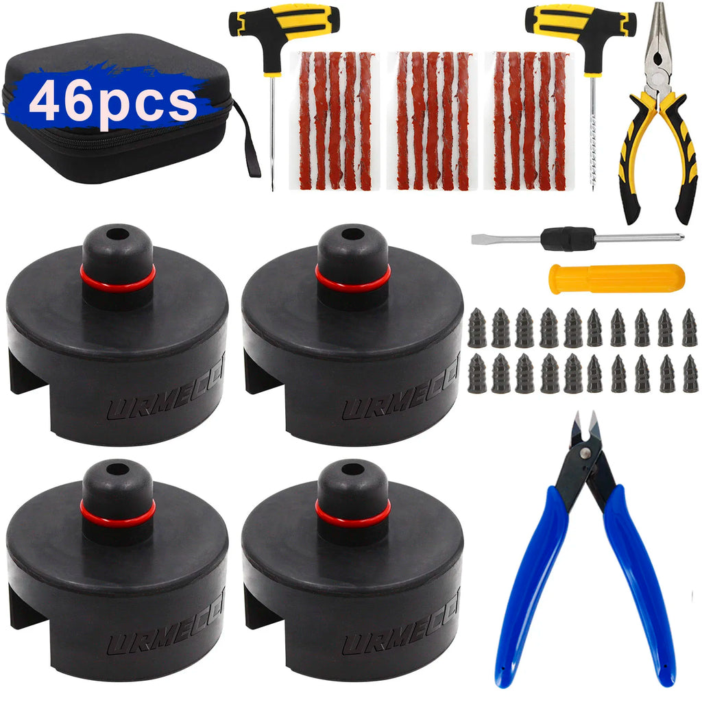 Dual-Use Car Rubber Pad Fits Lifting Jack & Jack Stand Adapter for Tesla Model 3 S X Y Tire Repair Tool Accessories Storage Box