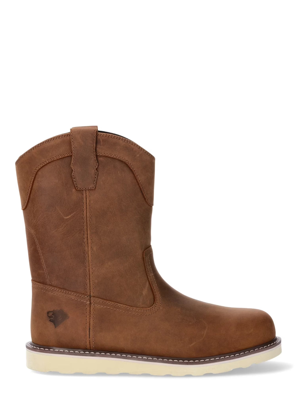 Men'S Steel Toe Rift Pull on Western Work Boots