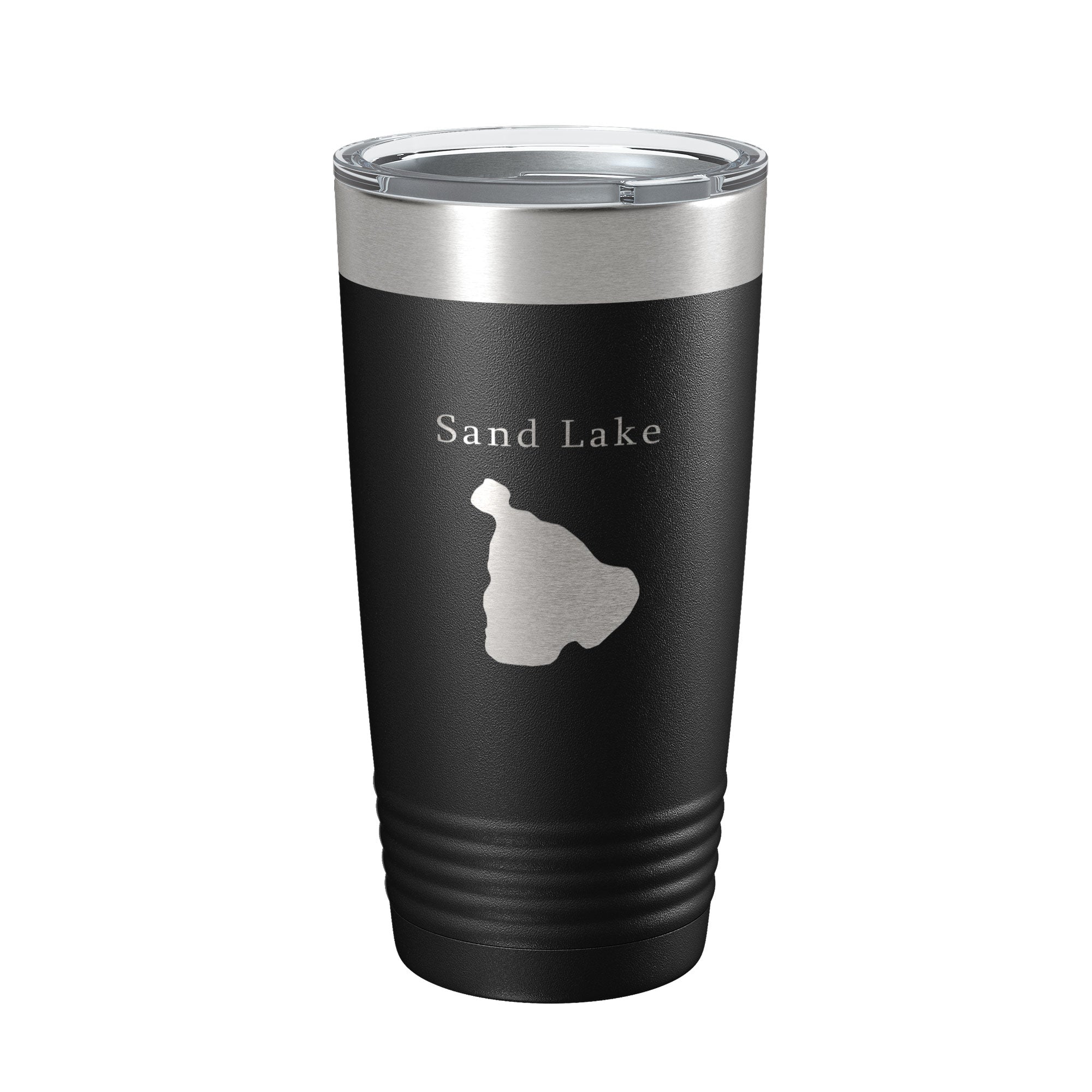 Sand Lake Map Tumbler Travel Mug Insulated Laser Engraved Coffee Cup Michigan 20 oz