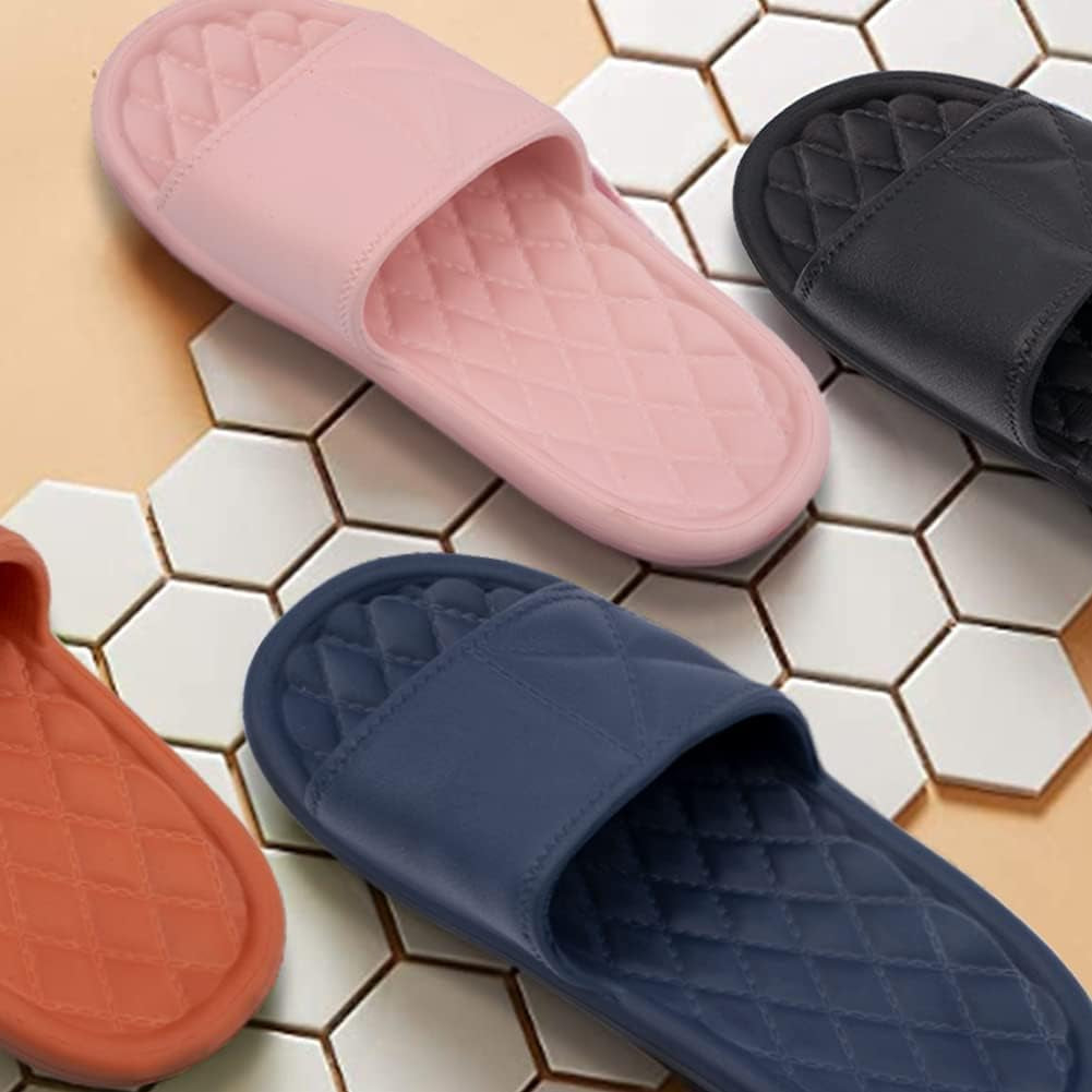 Git-Up Bathroom Slippers for Women and Men Portable Quick Drying Non-Slip Pool Beach Spa Shower Slippers House Slide Sandals Indoor and Outdoor Unisex Shoes, A-Blue 9.5-10.5 Women/8-9 Men