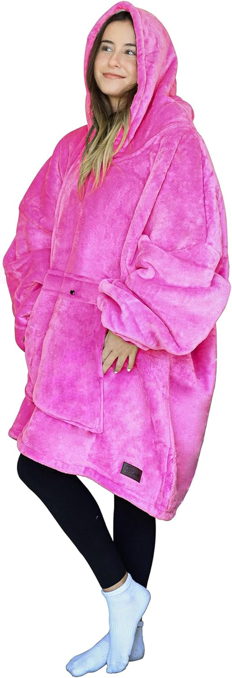 Cozy Up with Tirrinia Extra Long Oversized Sherpa Hoodie Blanket - Perfect Christmas Gift for Men, Women, and Teens in Grey!