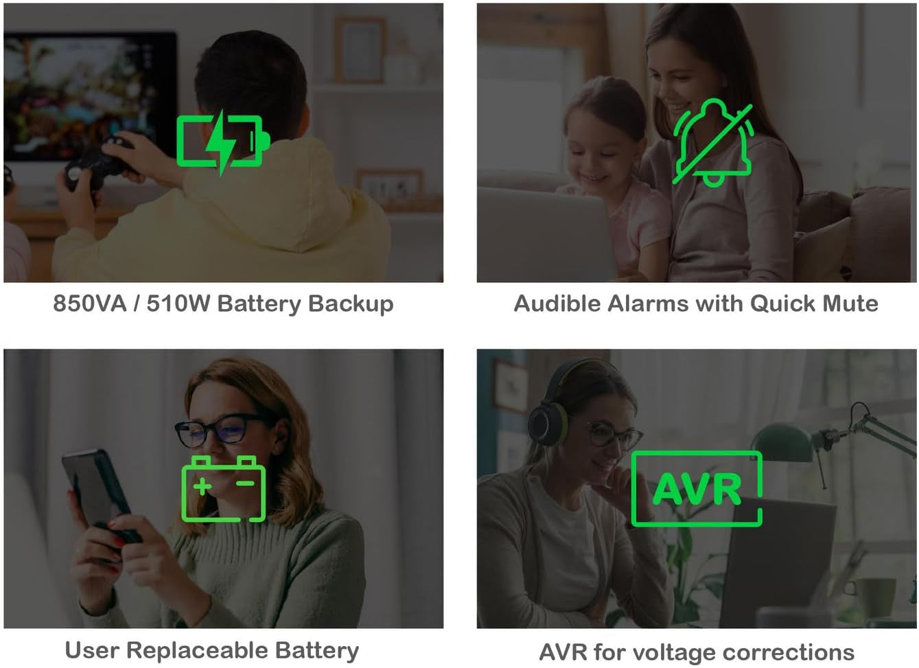 APC Back-Ups Pro 850VA UPS, 510W Battery Backup & Surge Protector, AVR, 8 Outlets (NEMA 5-15R), LCD Display, BX850M Uninterruptible Power Supply for Computers, Wi-Fi Routers, Home Office Electronics