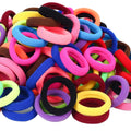Vibrant QRTVI Baby Hair Ties - Soft Cotton Toddler Ponytail Holders in 15 Colors for Girls and Kids
