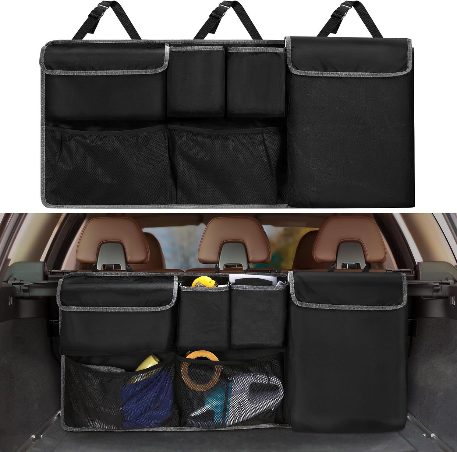 Ultimate Jeep Trunk Organizer & Backseat Hanging Bag - Fits Wrangler, Grand Cherokee, Renegade, Cherokee, Compass & More (2000-2026)