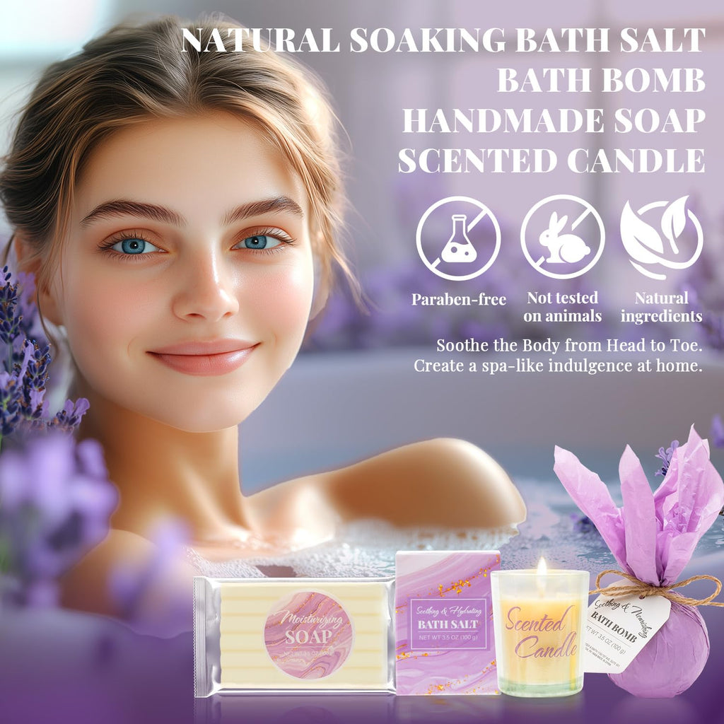 Indulge in Relaxation: BODY & EARTH Lavender Bath & Body Gift Set with Insulated Tumbler - Perfect Get Well Soon & Birthday Gift for Women, Ideal for Mother's Day!