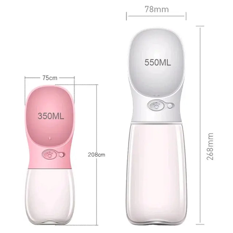 Portable Pet Water Bottle and Bowl Dispenser for Dogs and Cats - Ideal for Travel and Outdoor Use