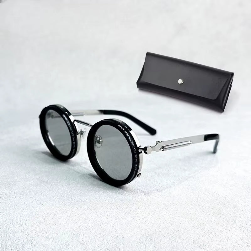 Handmade ND Adjustable Sunglasses 1~9 Manual Dimming Glasses Fishing Filter Shades UV400 Vintage Steampunk Polarized Sun Glasses