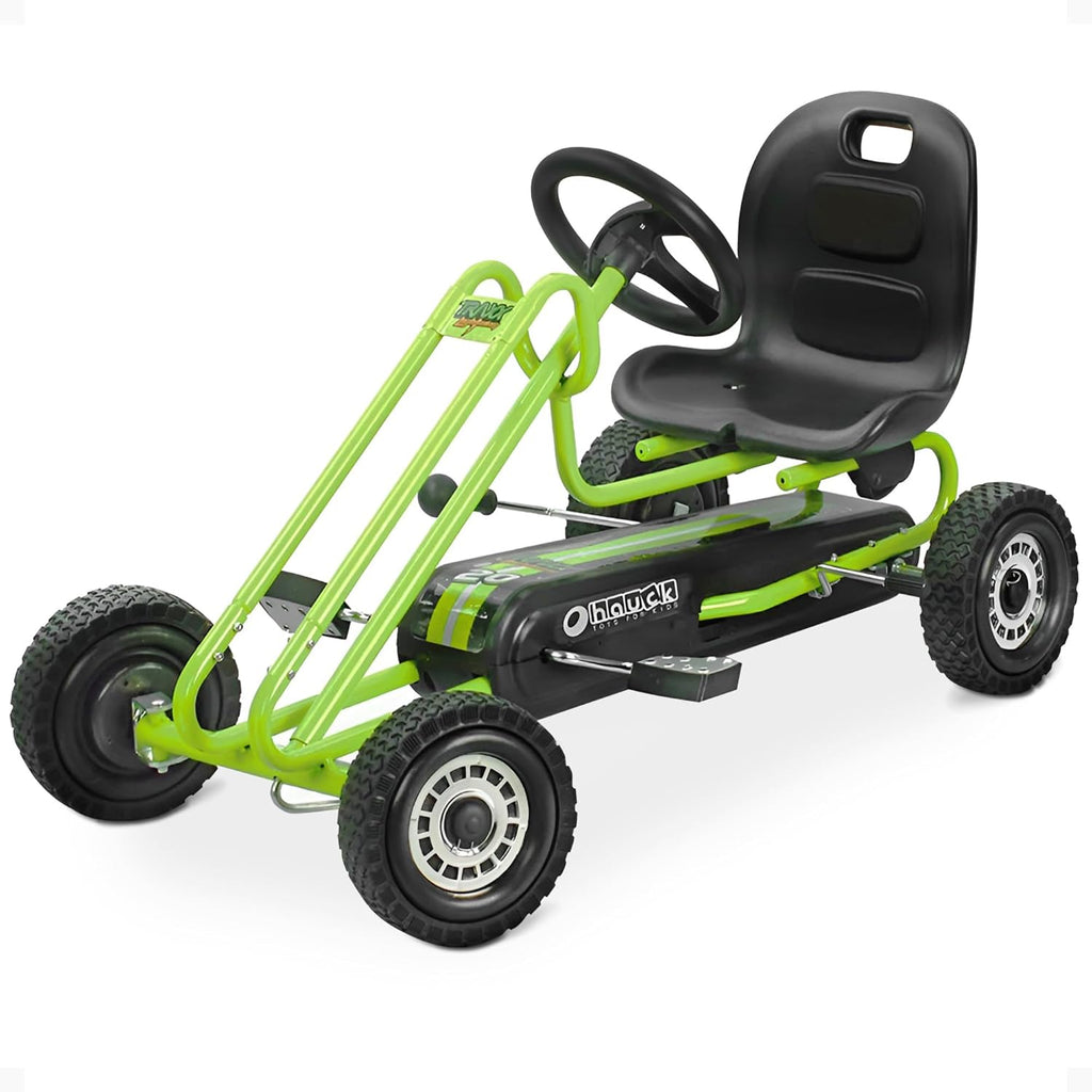 Hauck Kids Pedal Go Kart - Fun 4-Wheel Bike Cart for Ages 4-8 in Vibrant Green - Perfect Outdoor Adventure for Boys and Girls!