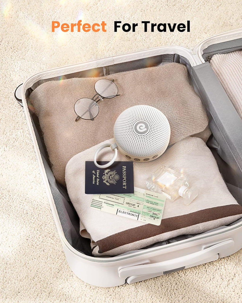 Dreamegg Portable White Noise Machine - 21 Soothing Sounds, Long Battery Life, Perfect for Sleep, Office, Travel & Baby Care