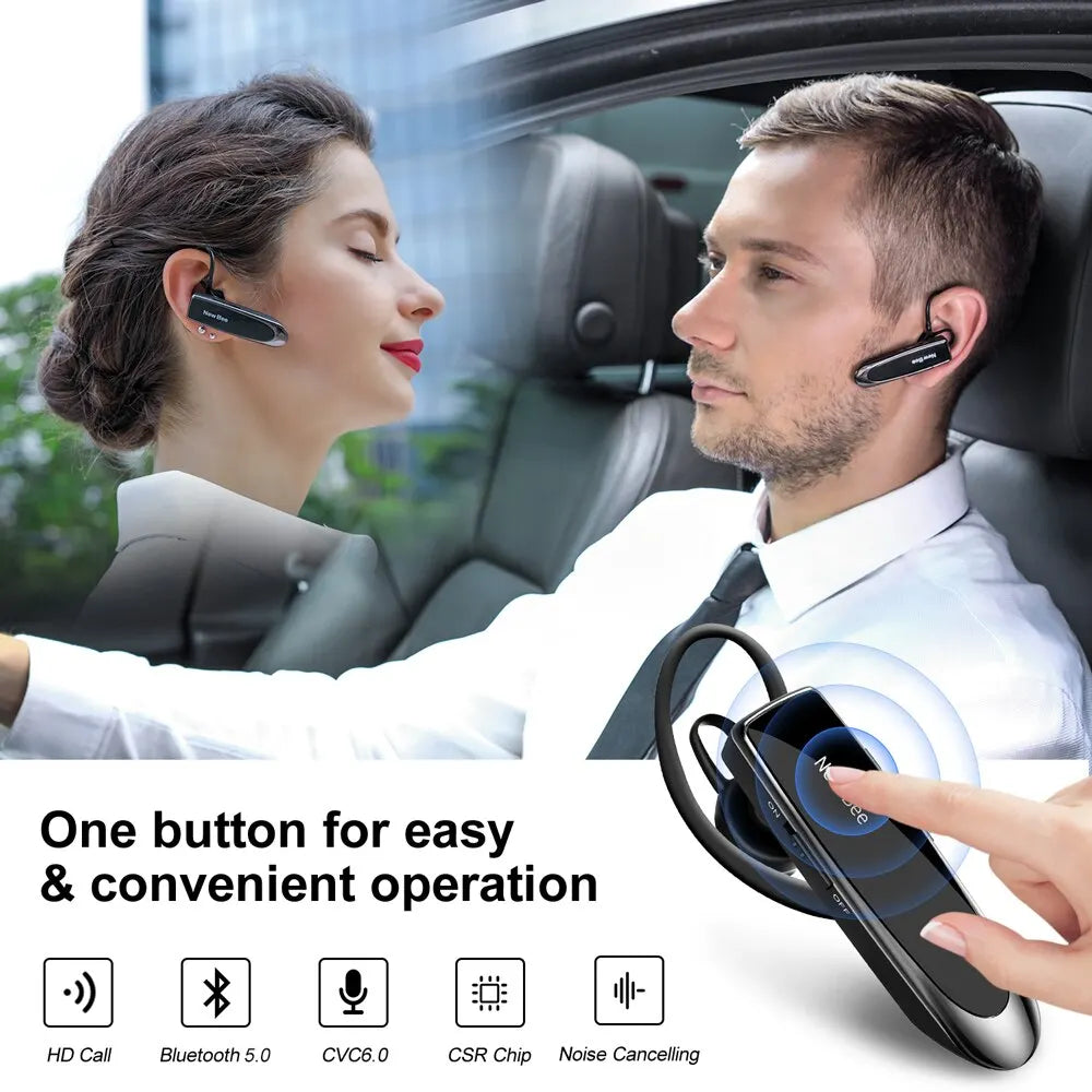 New Bee B41 Wireless Bluetooth 5.0 Earphones Hands-Free Mini Headset 22H Music Playing Earpieces with CVC 6.0 Mic for Iphones