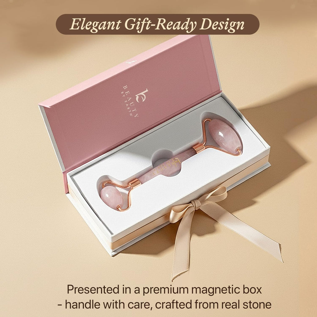 Rose Quartz Face Roller - Ultimate Relaxation & Beauty Tool for Women, Perfect Gift for Teens and Self-Care Lovers, Reduces Fine Lines and Wrinkles