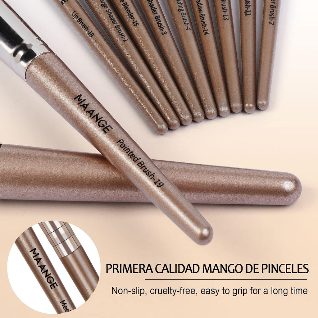 20-Piece Professional Makeup Brush Set - Foundation, Eyeshadow, Blush, and Kabuki Brushes with Gift Box for Flawless Application