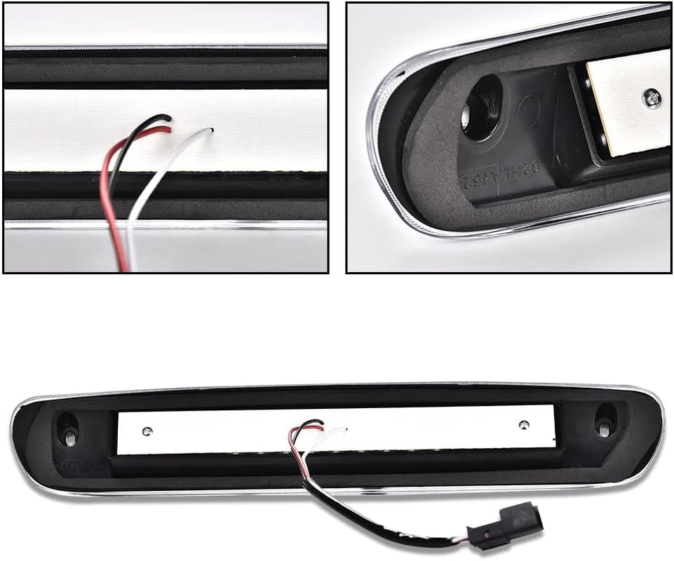 3D LED Third Brake Light for 2007-2013 Dodge Ram, Chevy Silverado, GMC Sierra - Smoky White