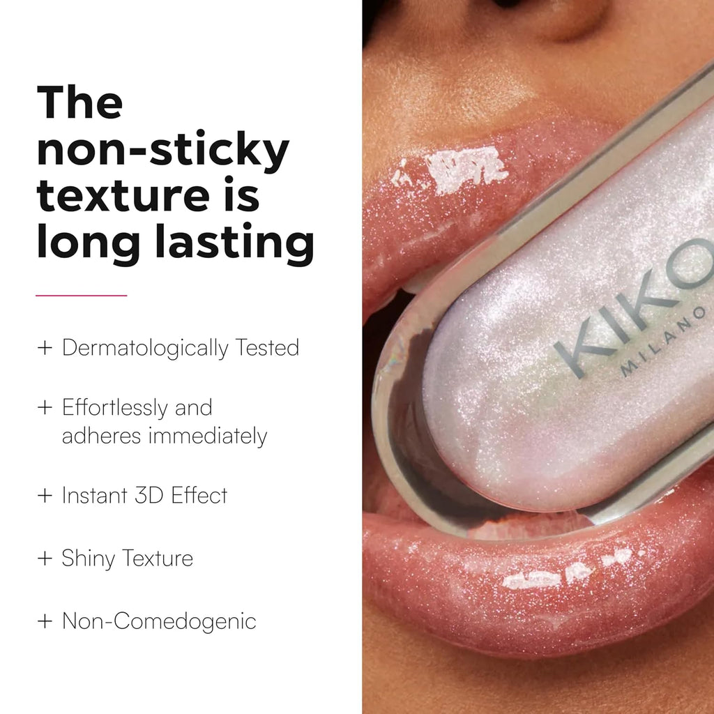 KIKO Milano 3D Hydra Lip Gloss - Ultimate High Shine & Hydration for Plump, Non-Sticky Lips!