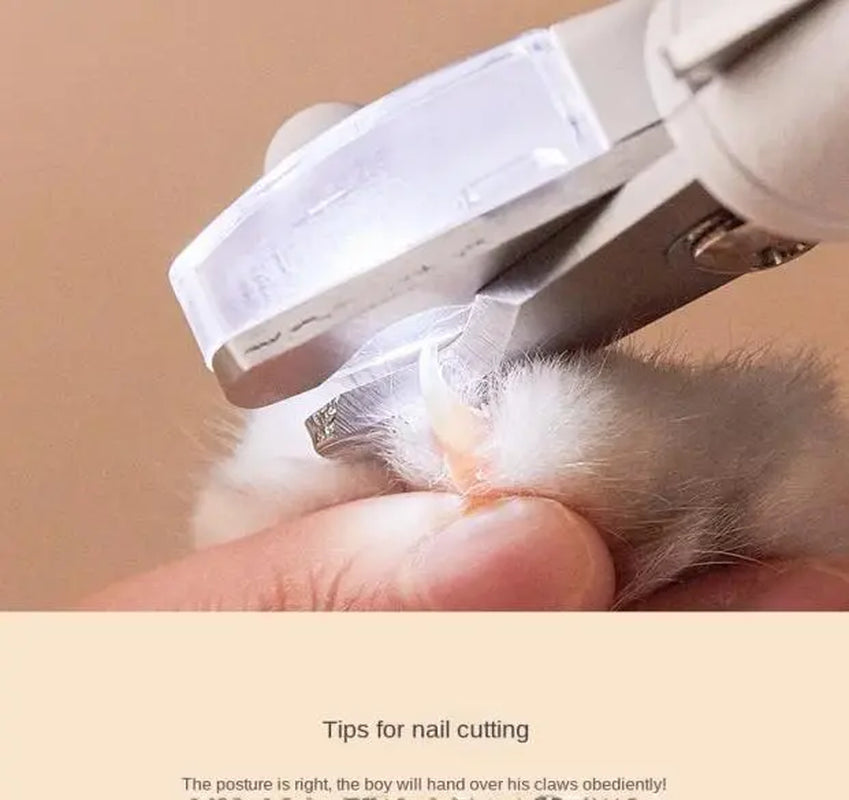 LED Light Pet Nail Clippers for Cats and Dogs - Ideal for Beginners and Essential Pet Supplies