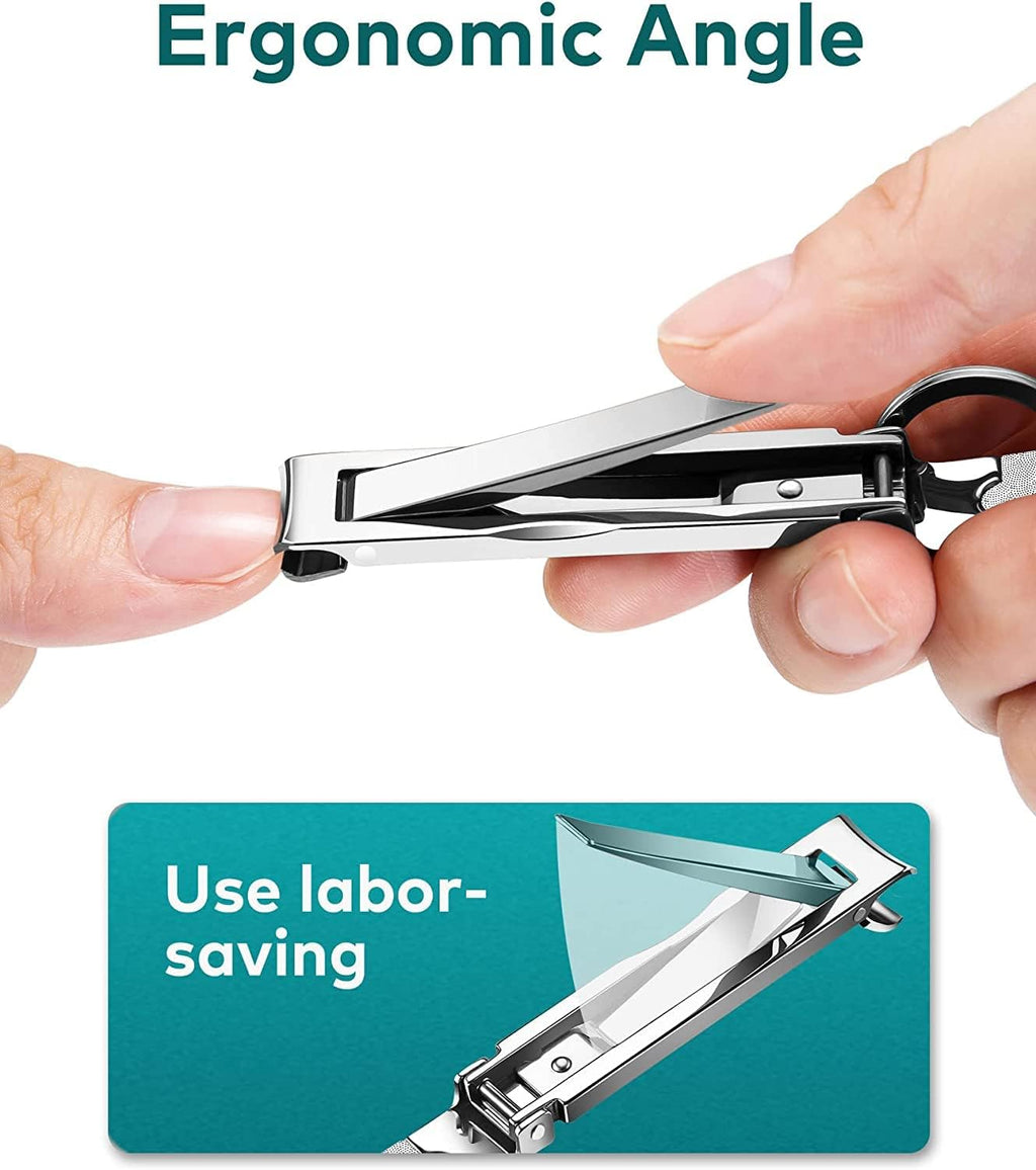 MR.GREEN Ultra Slim Portable Nail Clippers - Medical Grade Stainless Steel Foldable Design for Travel