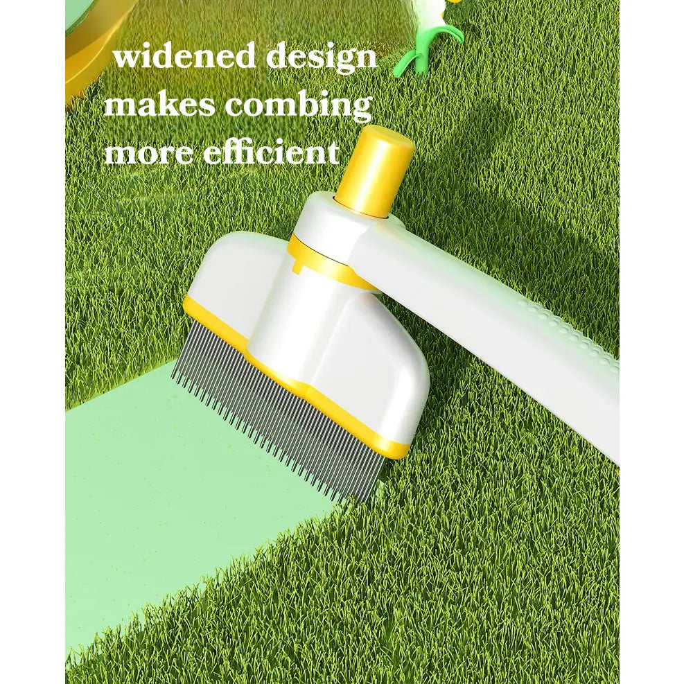 Professional Pet Grooming Comb for Cats and Dogs - Hair Removal and Deshedding Tool with Vacuum Brush Function