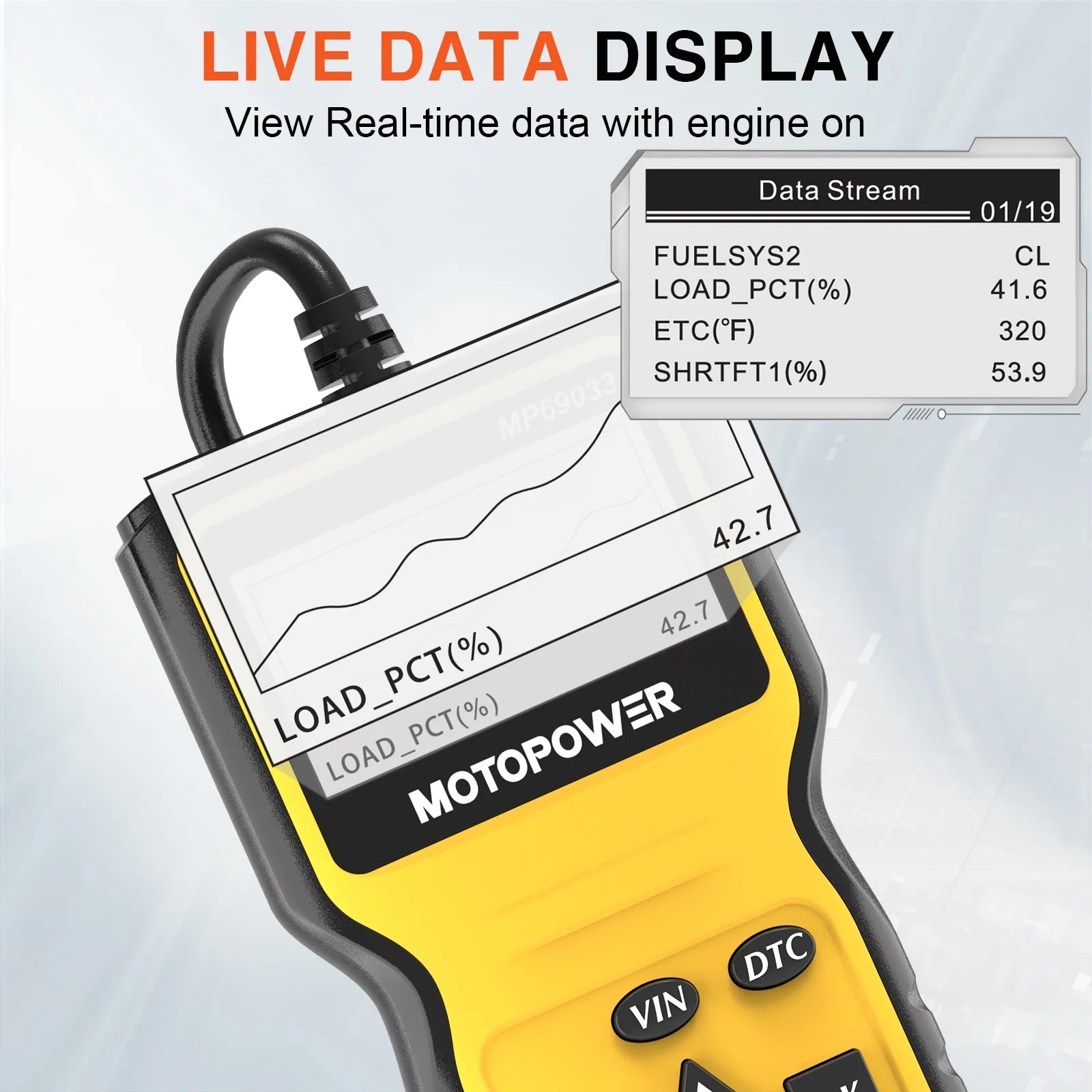 MOTOPOWER Car OBD2 Code Reader OBD2 Scanner Engine Fault Code Reader Car Diagnostic Scan Tool