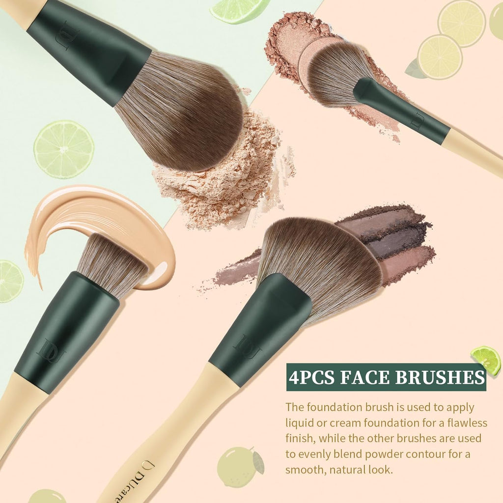Ducare 18-Piece Makeup Gift Set - Includes 14 Makeup Brushes, 3 Sponges & Cosmetic Bag for Flawless Foundation, Blush, and Eye Makeup