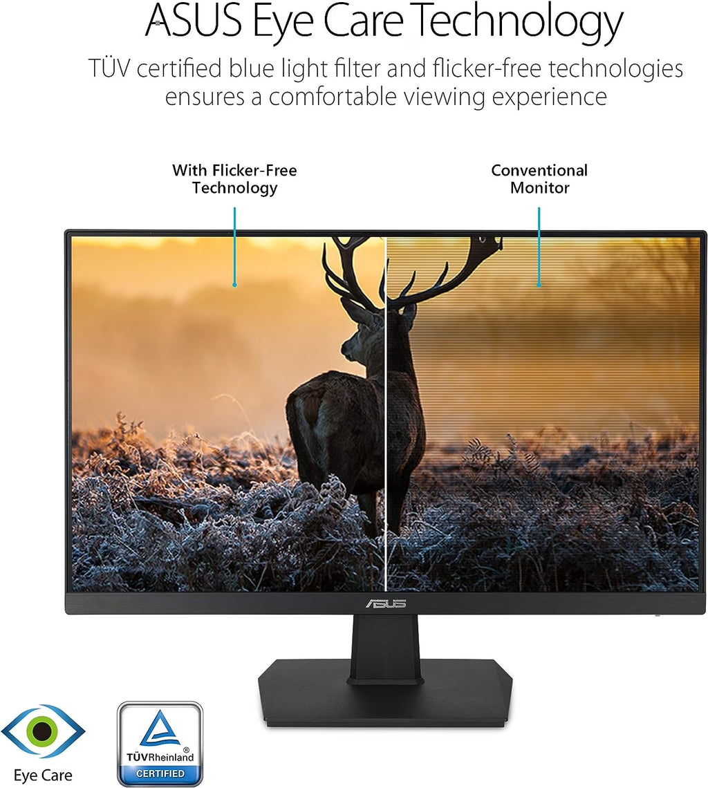 Asus 27" Eye Care Monitor VA27EHE Full HD, IPS, Frameless, 75Hz, Low Blue Light