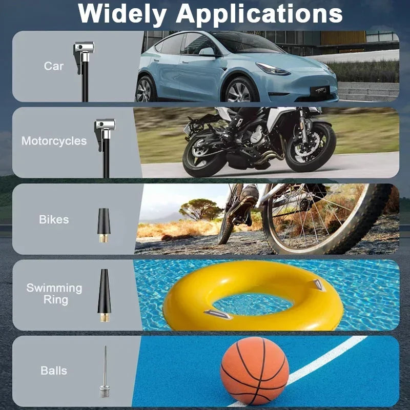 EAFC Air Compressor Air Pump Car Portable Tyre Inflator Wireless/Wired Pump 150PSI Air Compressor for Car Motorcycles Bike