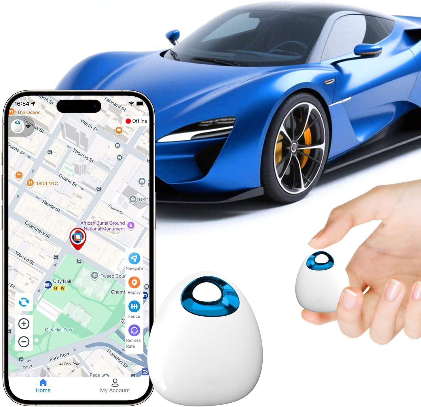 Mini GPS Tracker for Vehicles,Tracker Device for Vehicles No Subscription No Monthly Fee Car Tracker Magnetic Real-Time Tracking for Cars Kids Dogs