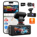 REDTIGER A8 Dash Cam Front and Rear, 4K Car Dash Camera with AI Driver Assistance, Built-In GPS, 3.18" IPS Touch Screen, Night Vision, 24H Parking Monitor, G-Sensor, Includes 64GB Card