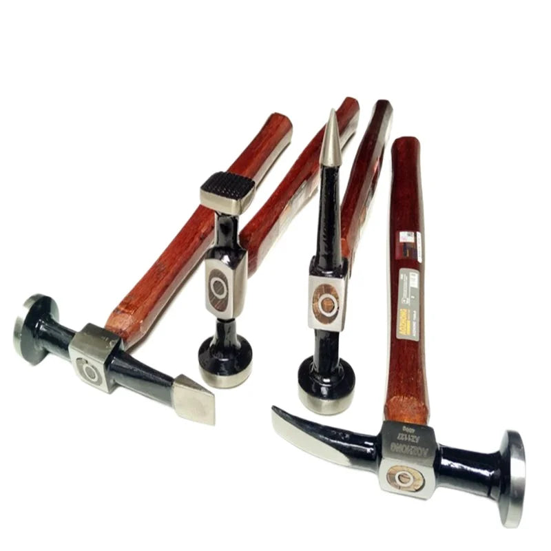 Sheet Metal Hammer Walnut Wood Handle Professional Hammer Multifunctional Automotive Mechanical Workshop Tools Car Repair
