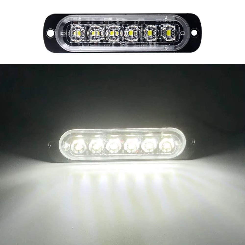 6LED Warning Light LED Trailer Lights Truck Side Indicator Lights Car Grille Malfunction Light Bar SUV Motorcycle Ships Beacon