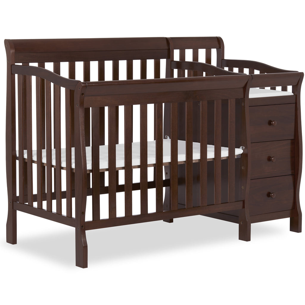 Dream on Me Jayden 4-In-1 Mini Convertible Crib and Changer, White
