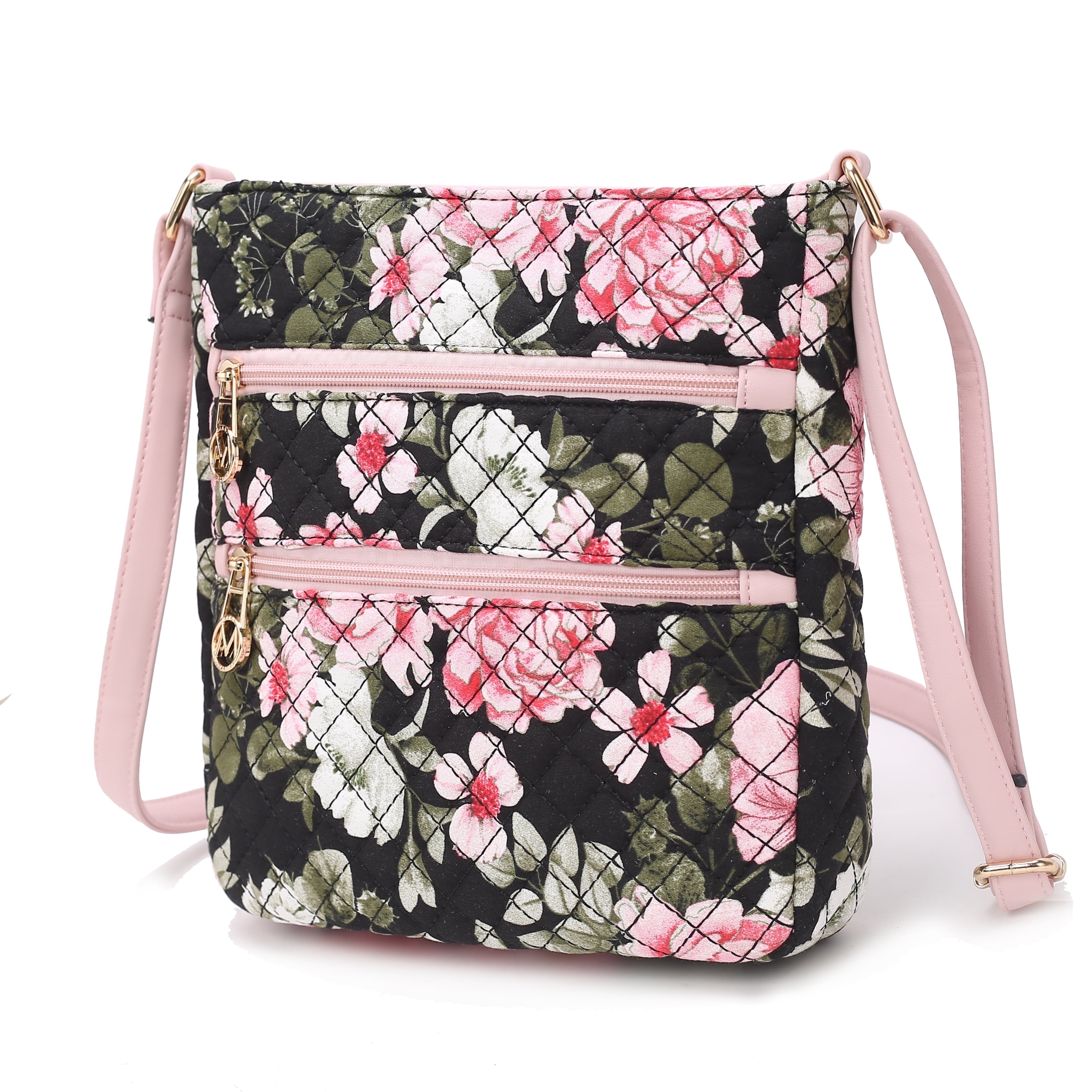 MKF Collection Lainy Cotton Women'S Botanical Crossbody Bag, Designer Crossover Purse Handbag by Mia K - Green