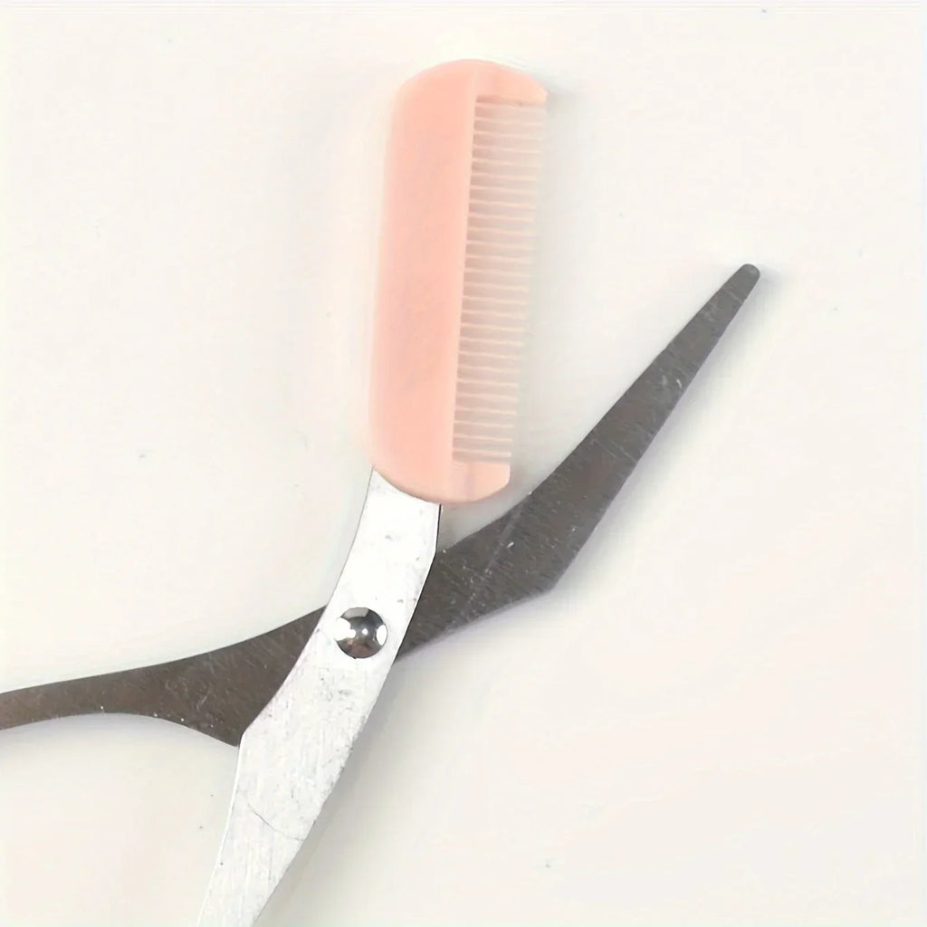 Eyebrow Trimming Scissors with Comb | Precision Brow Grooming Tool