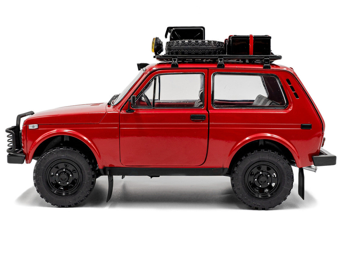 1980 Lada Niva Red with Roof Rack and Accessories 1/18 Diecast Model Car by Solido