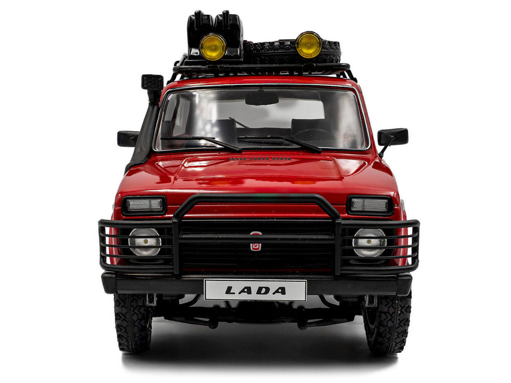 1980 Lada Niva Red with Roof Rack and Accessories 1/18 Diecast Model Car by Solido