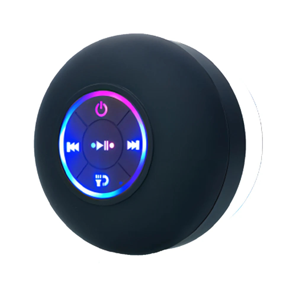 Waterproof Bluetooth Shower Speaker with Suction Cup & RGB