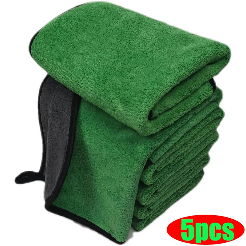 1-5Pcs Car Cleaning Cloth Car Wash Microfiber Towel Drying Towel Auto