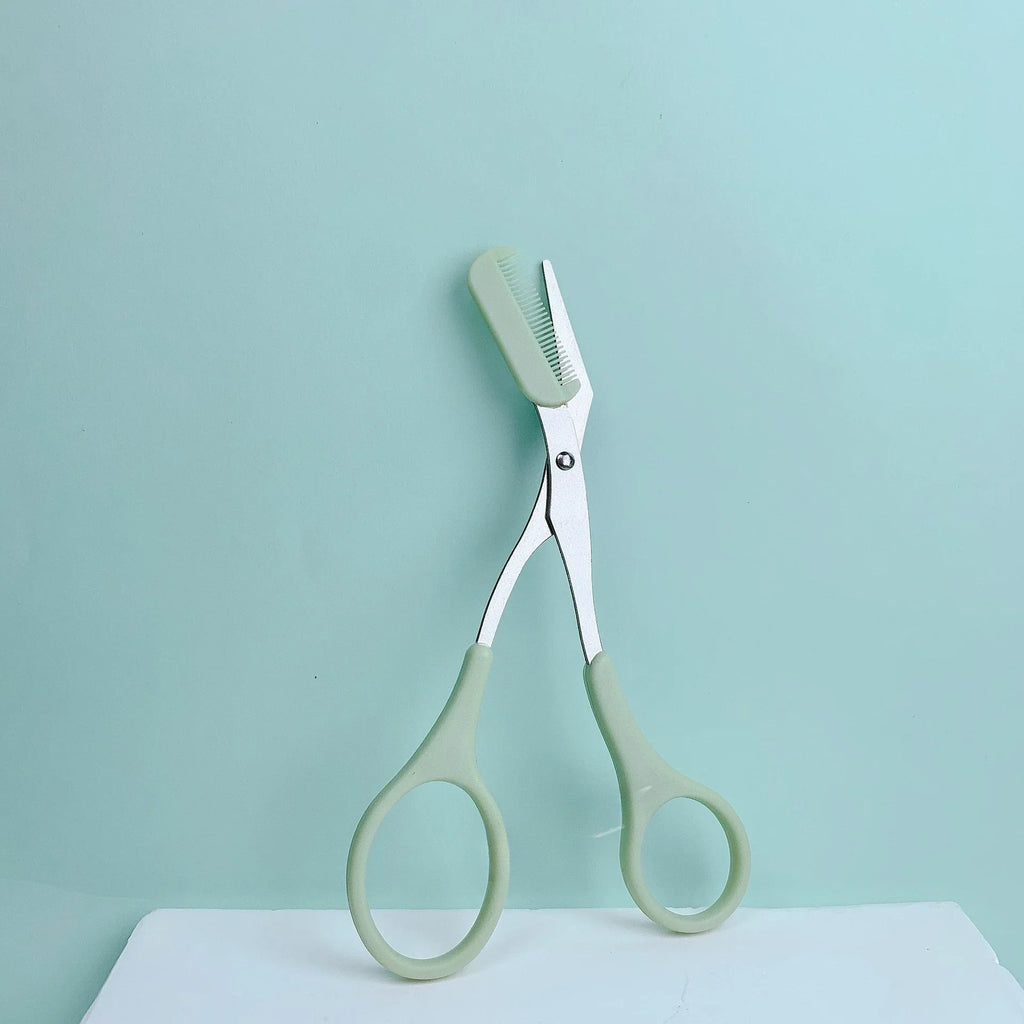 Eyebrow Trimming Scissors with Comb | Precision Brow Grooming Tool