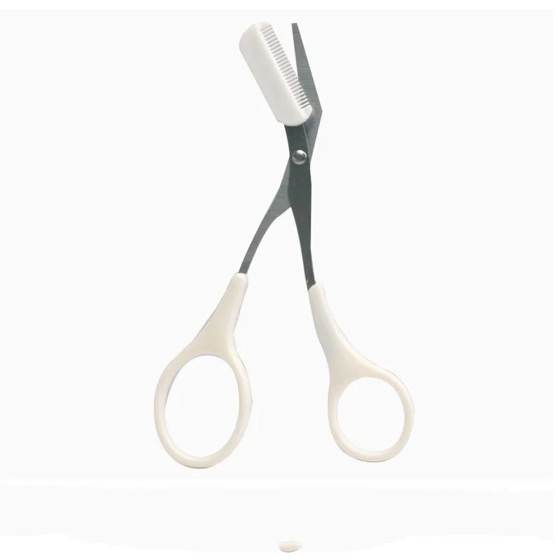 Eyebrow Trimming Scissors with Comb | Precision Brow Grooming Tool