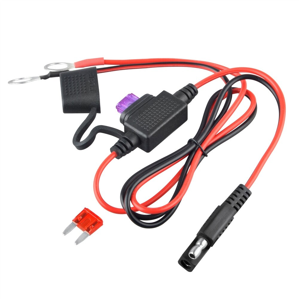 Motorcycle Car Battery Charger Cable Ring Terminal Harness Quick Disconnect Mp