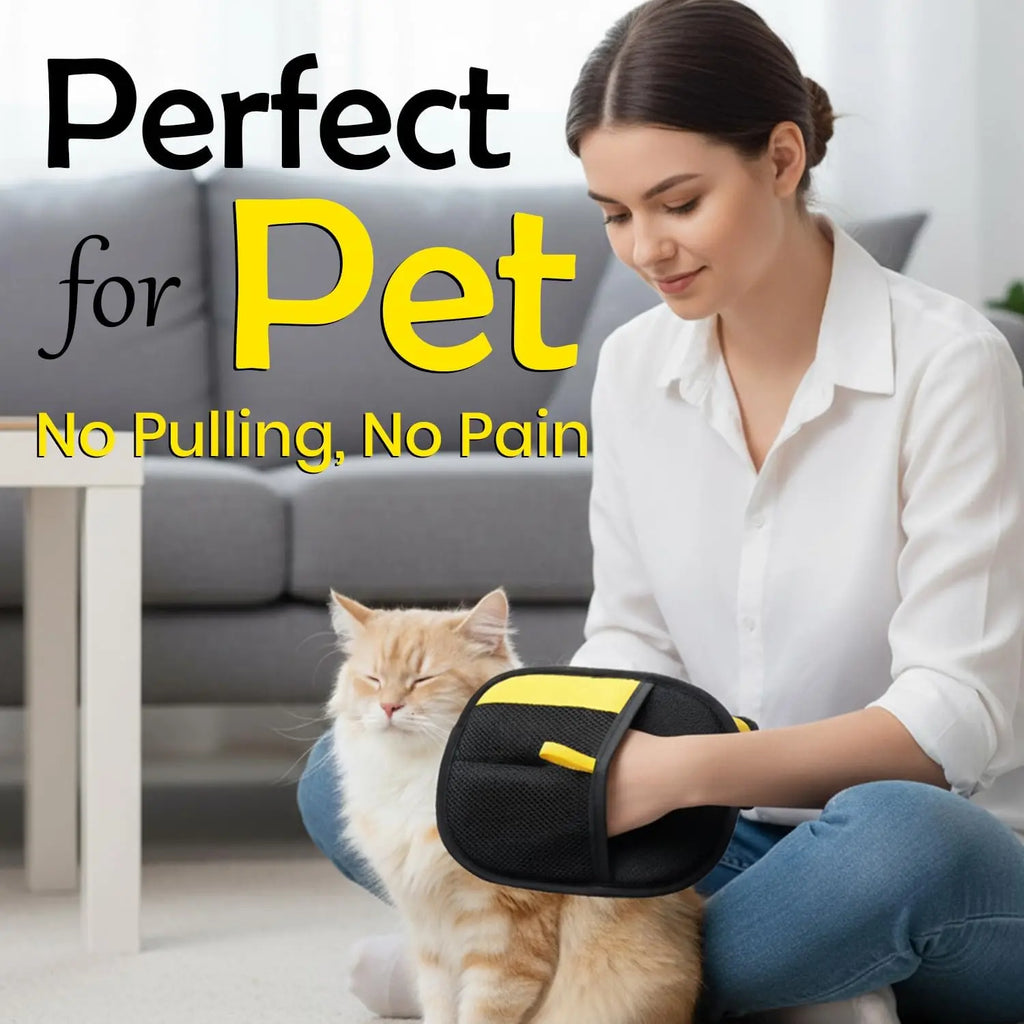 Electrostatic Pet Hair Removal Gloves - Reusable Grooming Gloves for Efficient Cat and Dog Hair Removal