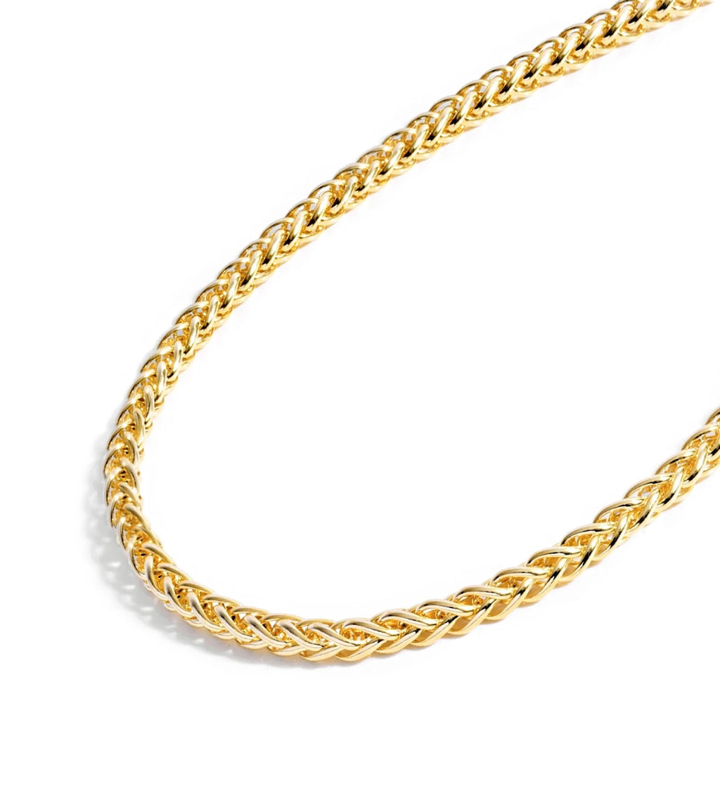 Jewelry Atelier Gold Chain Necklace Collection - 14K Solid Yellow Gold Filled round Wheat/Palm Chain Necklaces for Women and Men with Different Sizes (2.5Mm, or 3.2Mm)