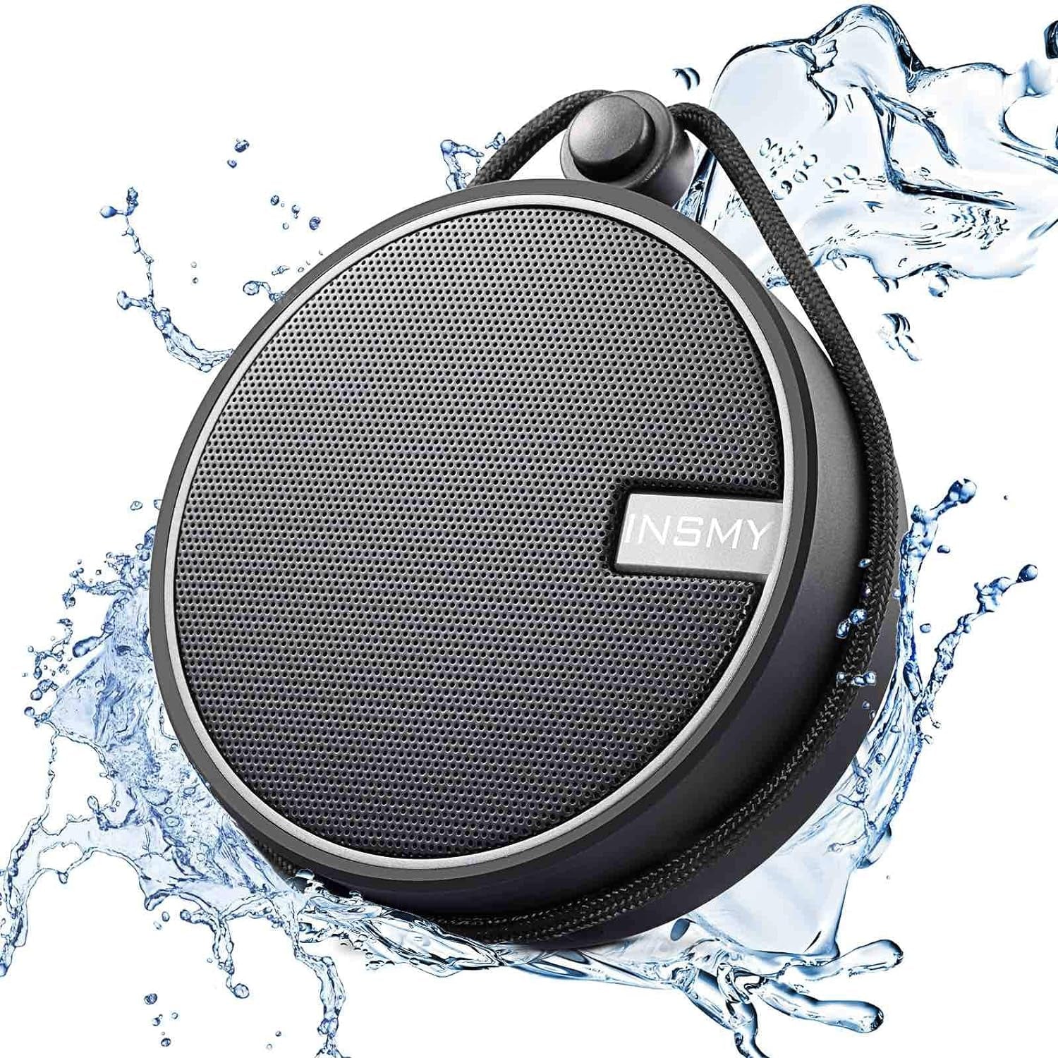 INSMY C12 IPX7 Waterproof Shower Bluetooth Speaker, Portable Small Speaker, Speakers Bluetooth Wireless Loud Clear Sound Support TF Card Suction Cup for Outdoor Kayak Canoe Beach Gift (Cashmere Pink)