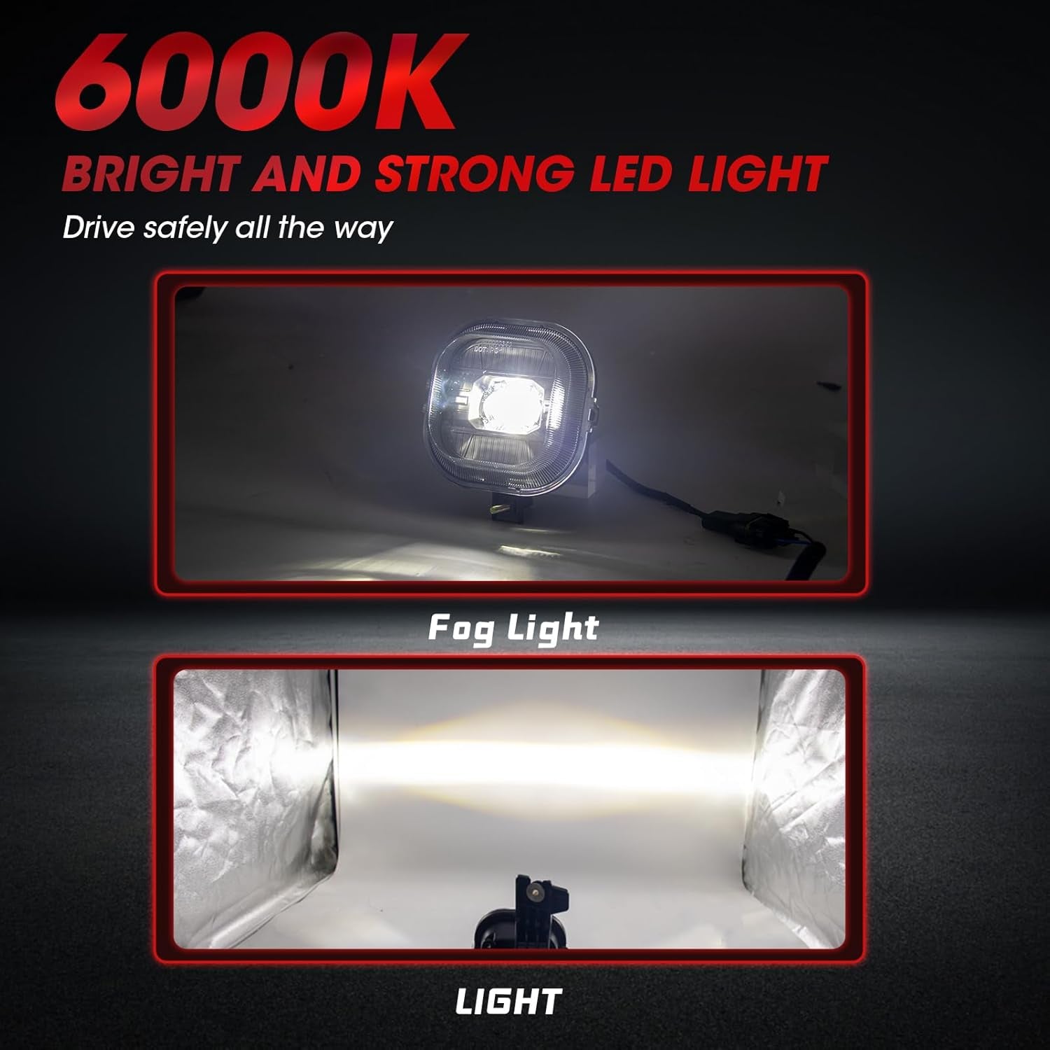 LED Fog Lights for 1999-2016 Ford F250, F350, F450, F550 Super Duty Driving Lamps