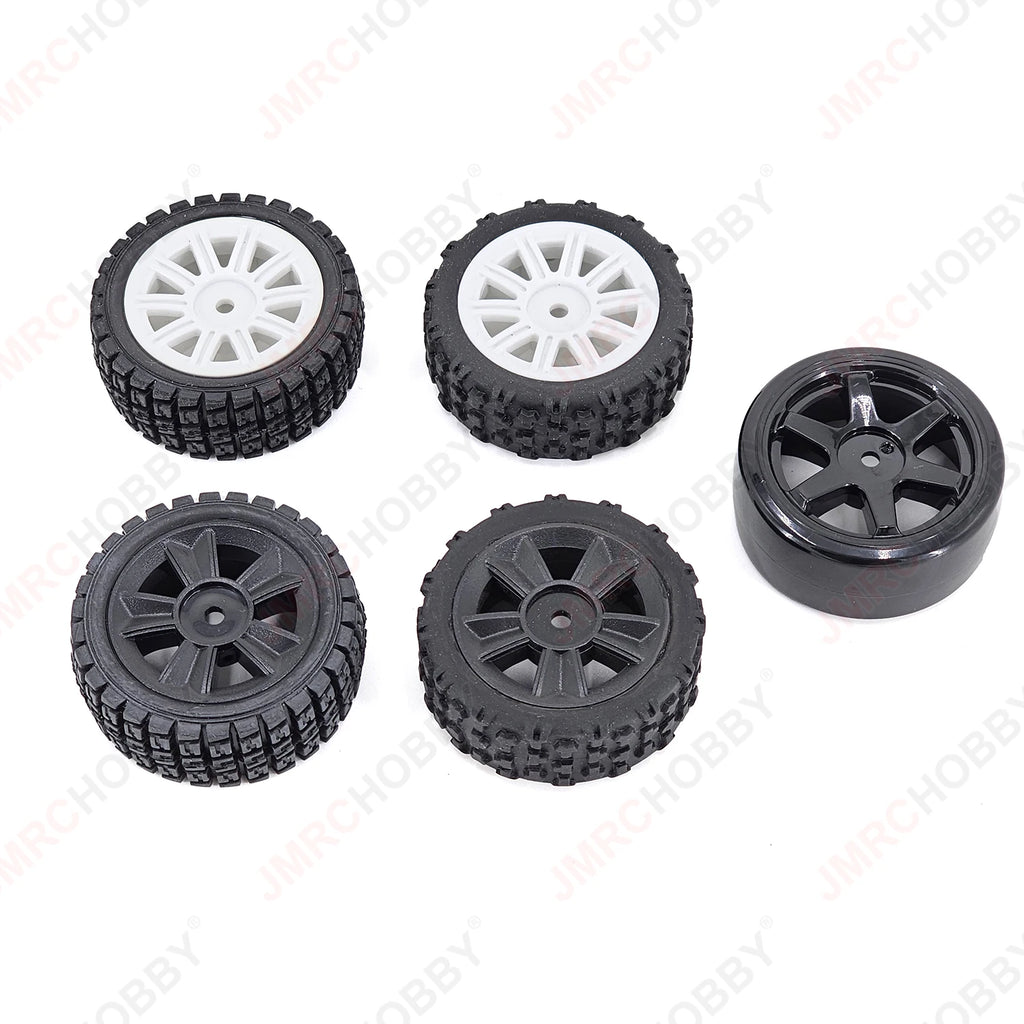 MJX Hyper Go 14301/14302/14303 RC Car Accessories - Rubber TPR Glued Road Wheels with Sponge for 1/14 Scale Drift Performance
