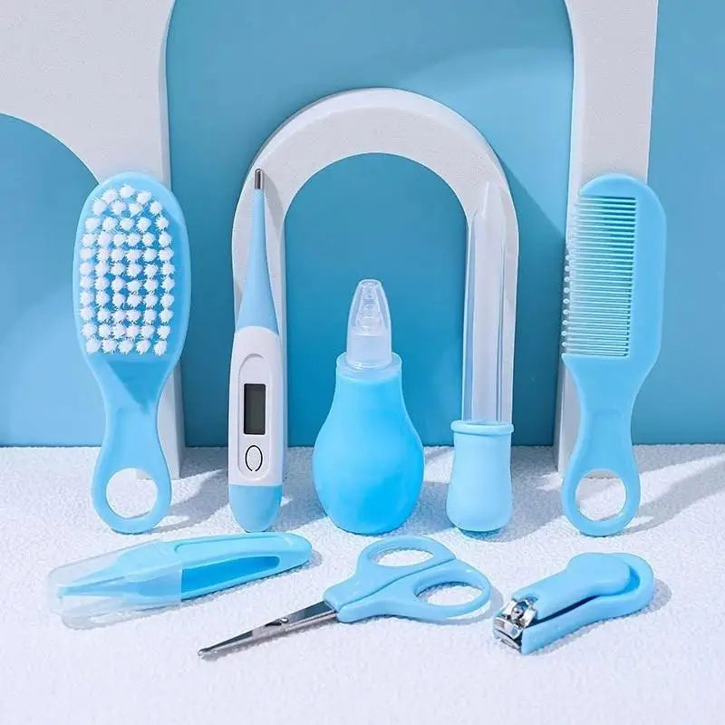 New 6/10Pcs/Set Baby Health Care Kit Kids Nail Hair Health Care Grooming Brush Clipper Teether Toothbrush Baby Essentials