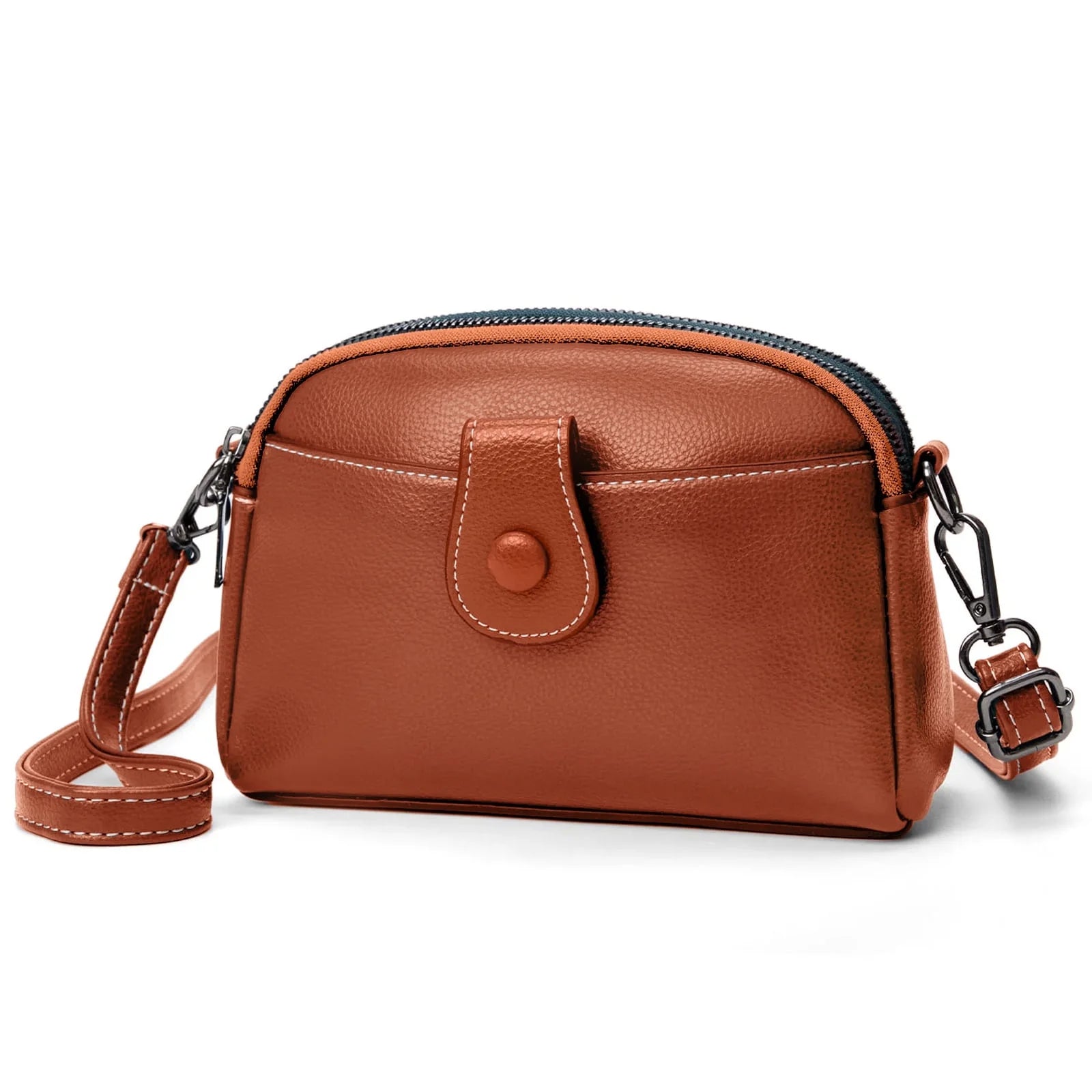 Womens Small Crossbody Bag Shoulder Hand Bags Leather Crossbody Purse for Women Lightweight Adjustable Strap Blue