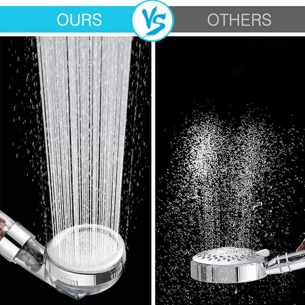 Transform Your Shower Experience: 3-in-1 High Pressure SPA Shower Head with Water-Saving Anion Filter